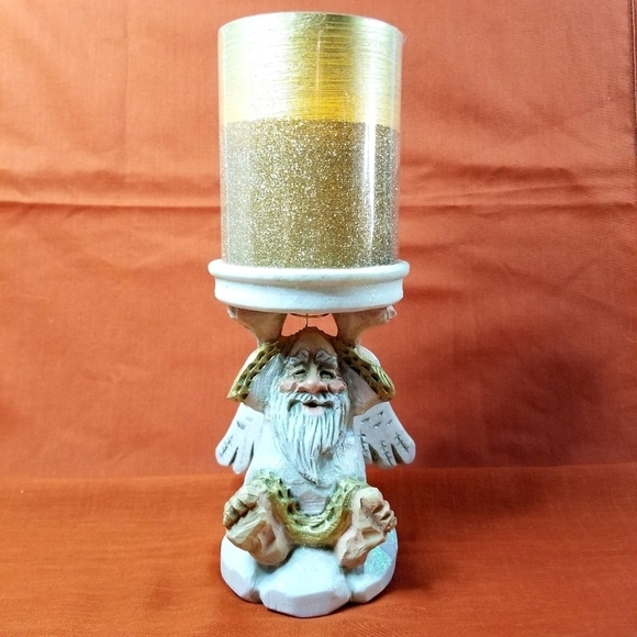 VTG David Frykman Oldest Angel Candle Holder DF3221 All That Glitters Christmas - Picture 1 of 13
